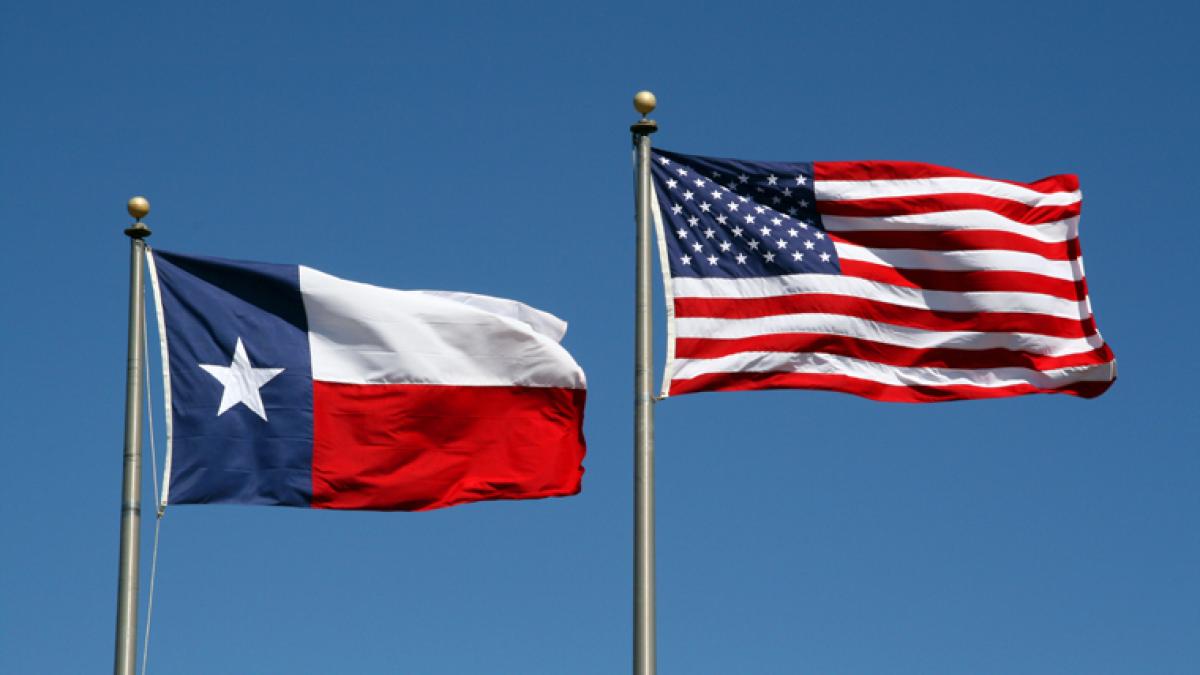 TX  US  Flags 