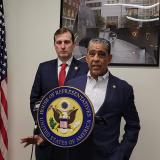 Reps. Espaillat and Goldman deliver press conference at 26 Federal Plaza