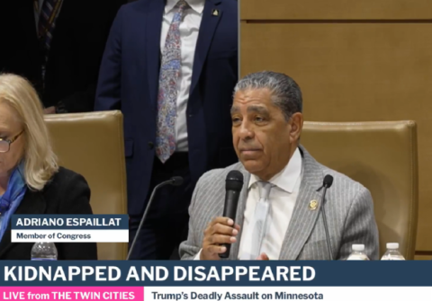Rep. Espaillat at Minnesota Hearing discussing the Trump administration's assault on Minnesota.