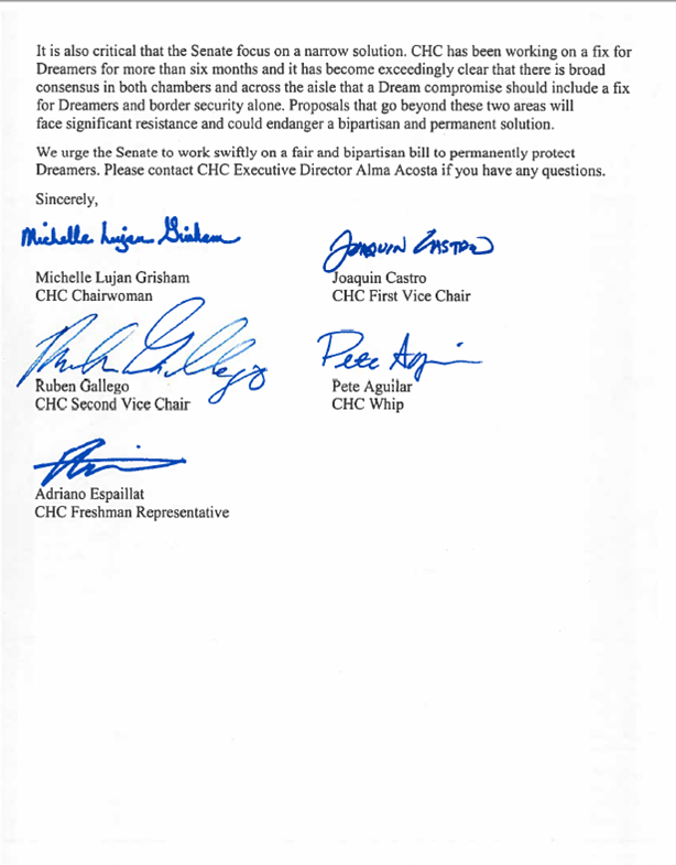 CHC Letter to Senate Leadership on DACA Legislation 2 