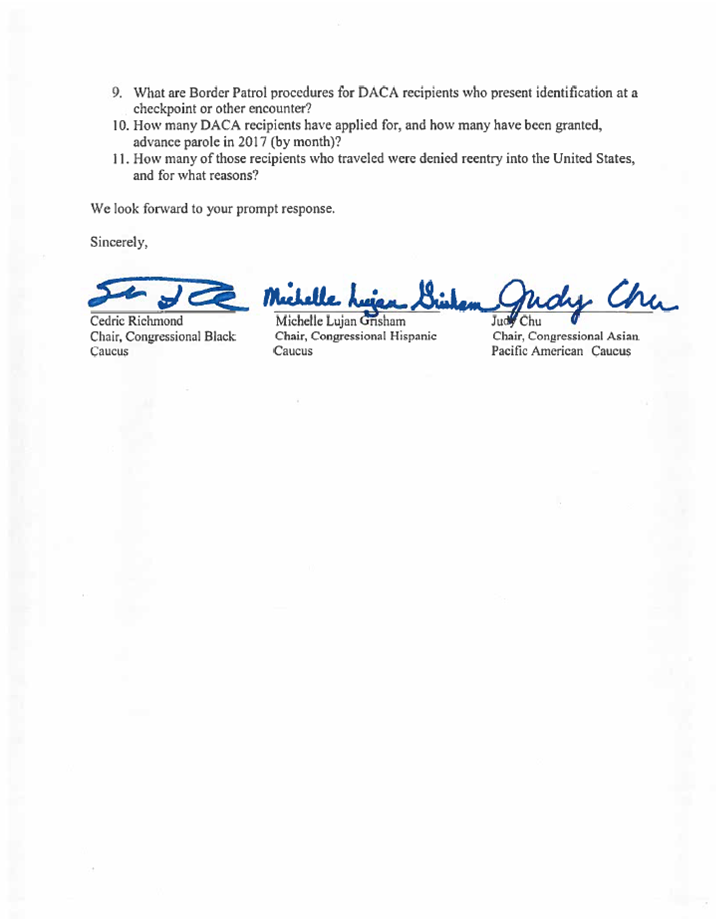 Tri  Caucus Chairs Urge DHS to Uphold DACA on 5th Anniversary 3 